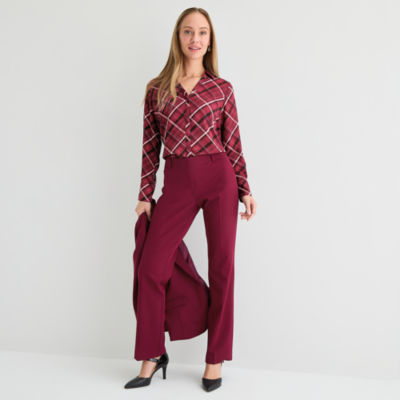 Liz Claiborne Audra Tailored Womens Straight Mid Rise Trouser