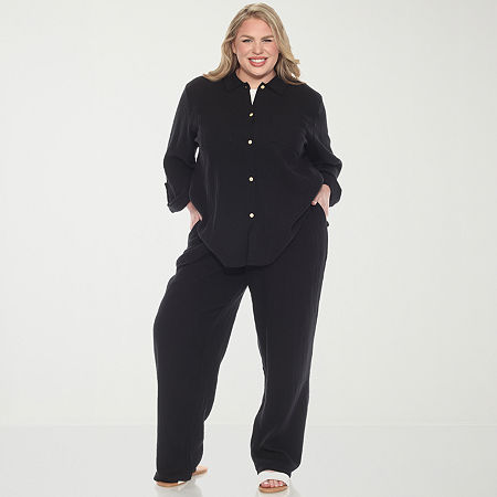 White Mark 2-pc. Pant Set-plus In Black