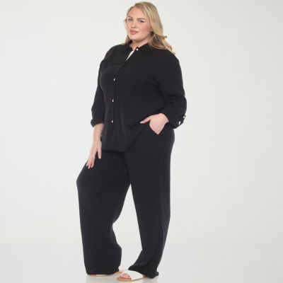 White Mark 2-pc. Pant Set-Plus