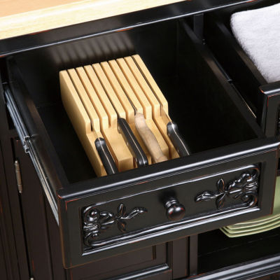 Pennington Kitchen Island with Granite Cutting Surface