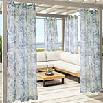 Antigua Sheer Grommet Top Single Outdoor Curtain Panel
