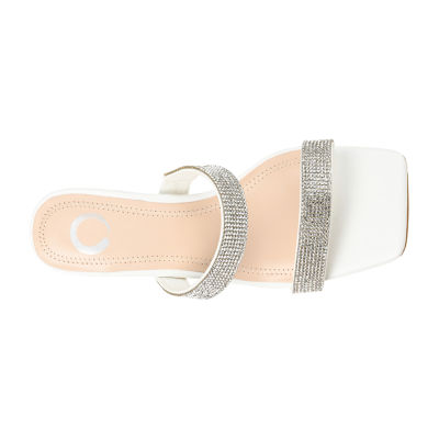 Journee Collection Shandee Womens Round Open Toe Block Heel Pumps