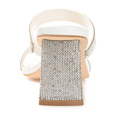 Journee Collection Shandee Womens Round Open Toe Block Heel Pumps