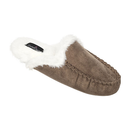  -Cuddl Duds Microsuede Moc Womens Slip-On Slippers