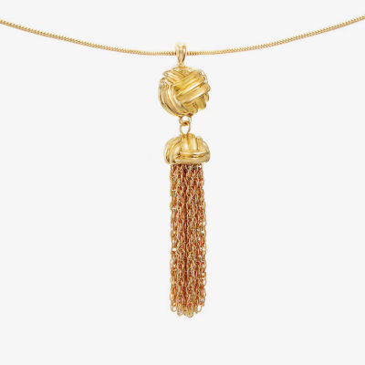 Monet Jewelry Tassel Womens 30 Inch Pendant Necklace