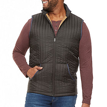 mutual weave Big and Tall Quilted Vest, Color: Pirate Black - JCPenney