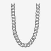 Stainless Steel 24 Inch Solid Link Chain Necklace