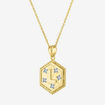 Diamond Addiction Intial "L" Womens 2-pc. Diamond Accent Genuine White Diamond 14K Gold Over Silver Pendant Necklace Set