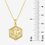 Diamond Addiction Intial "L" Womens 2-pc. Diamond Accent Genuine White Diamond 14K Gold Over Silver Pendant Necklace Set