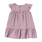 Carter's Baby Girls Sleeveless Flutter Sleeve A-Line Dress