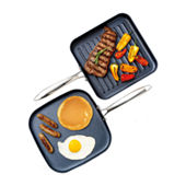 As Seen on TV Blue Diamond Ceramic 11 Non-Stick Square Griddle, Color:  Blue - JCPenney