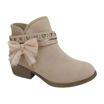 Pop Little & Big  Girls Kid Elisha Block Heel Booties