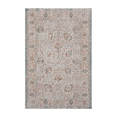 Anica Traditional Floral Filigree Indoor Outdoor Rectangular Area Rug
