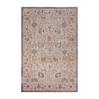 Anica Traditional Floral Filigree Indoor Outdoor Rectangular Area Rug
