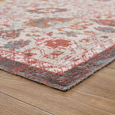 Anica Traditional Floral Filigree Indoor Outdoor Rectangular Area Rug
