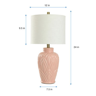 Collective Design By Stylecraft Terracotta Blush Ceramic Table Lamp