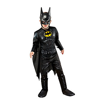 BATMAN Cape & Mask Set, Black & Yellow Boys Party Super Hero Fancy Dress