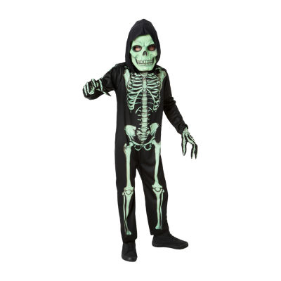 Little & Big  Boys Glow-In-The-Dark Skeleton 4-pc. Costume