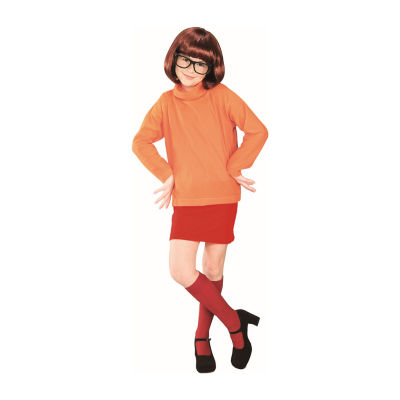 HoneyEcho Velma Costume Adult Orange Turtleneck Women Halloween Costumes  for Women Orange Medium