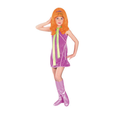  Digfar Girls Velma Costume Daphn Cosplay Scoob Halloween Dress  Up Wig Accessories Set (Kid-110, Orange) : Clothing, Shoes & Jewelry