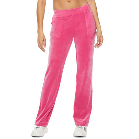 Juicy By Juicy Couture Womens Mid Rise Straight Track Pant-Juniors, Xx-large, Pink