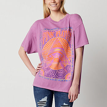 New World Juniors Pink Floyd Womens Short Sleeve Graphic T-Shirt