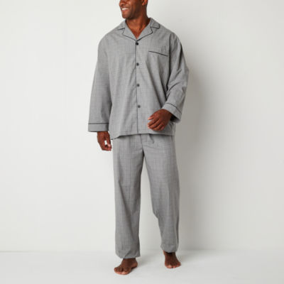 Stafford Mens Big Long Sleeve 2-pc. Pant Pajama Set