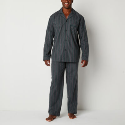 Stafford Mens Long Sleeve 2-pc. Big Pajama Sets