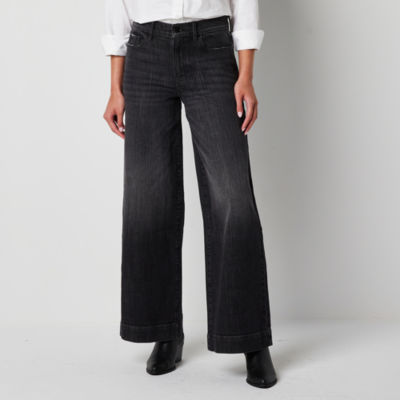 A.n.a Womens High Rise Loose Fit Wide Leg Jean