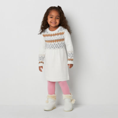 Girls white sweater dress sale