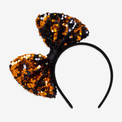 Mixit Halloween Black & Orange Bow Womens Headband