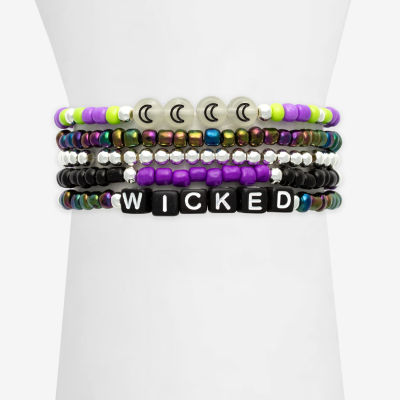 Mixit Halloween Wicked 5-pc. Glass 6 1/2 Inch Bracelet Set