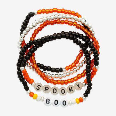 Mixit Halloween Boo Spooky 5-pc. Glass 6 1/2 Inch Bracelet Set