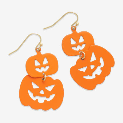 Mixit Halloween Stacked Pumpkins Drop Earrings