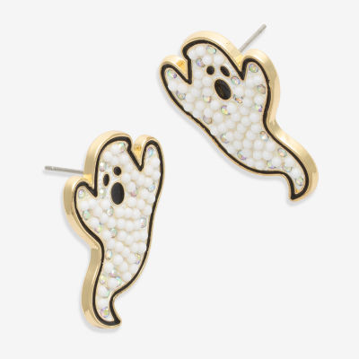 Mixit Halloween Ghost Glass 32.5mm Stud Earrings