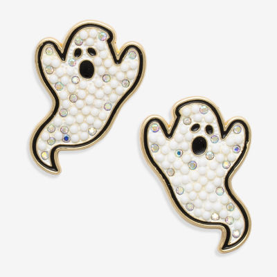 Mixit Halloween Ghost Glass 32.5mm Stud Earrings