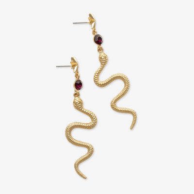 Mixit Halloween Snake Glass Drop Earrings