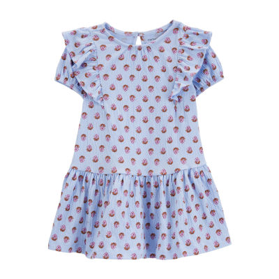 Carter's Toddler Girls Short Sleeve Fitted A-Line Dress