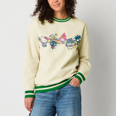 Juniors Womens Crew Neck Long Sleeve Hello Kitty Sweatshirt