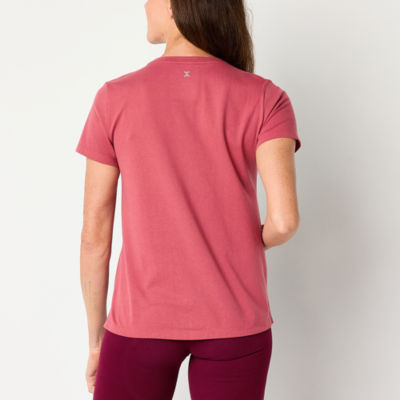 Xersion Womens Cotton Crew Neck Short Sleeve T-Shirt