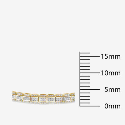 CT. T.W. Natural White Diamond 14K Gold Bangle Bracelet