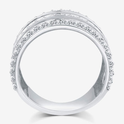 10.5MM 1 CT. T.W. Natural White Diamond 14K White Gold Anniversary Band