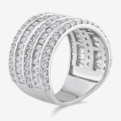 10.5MM 1 CT. T.W. Natural White Diamond 14K White Gold Anniversary Band