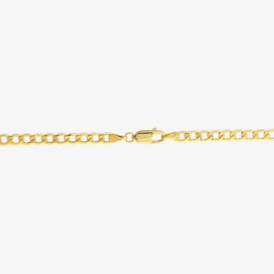 Made in Italy 10K Gold Inch Semisolid Curb Chain Necklace