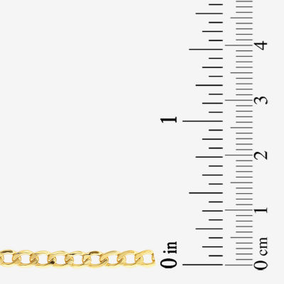 Made in Italy 10K Gold Inch Semisolid Curb Chain Necklace