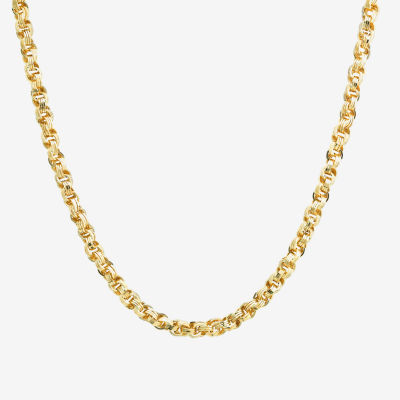 Made in Italy 10K Gold Inch Hollow Link Chain Necklace