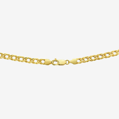 Made in Italy 10K Gold 20 Inch Hollow Curb Chain Necklace