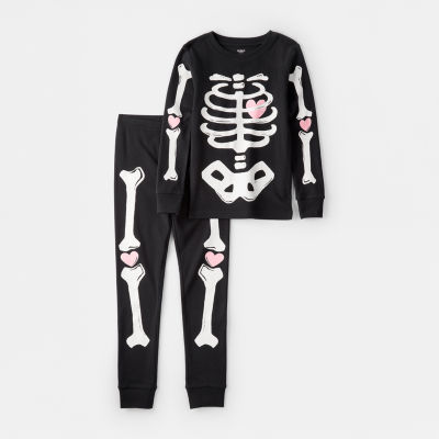 Carter's Halloween Little & Big Kid Girls Rib Round Neck Long Sleeve 2-pc. Pajama Sets