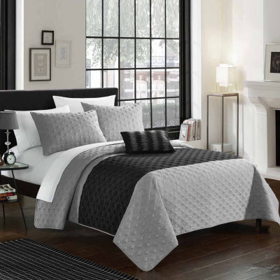 Chic Home Dominic 4-pc. Embroidered Quilt Set