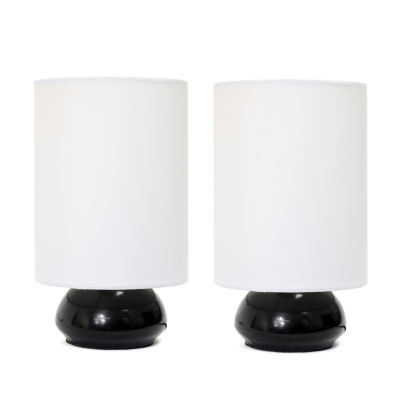 Simple Designs Gemini Colors 2 Pack Mini Touch Table Lamp Set with